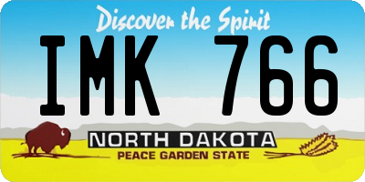 ND license plate IMK766