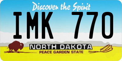 ND license plate IMK770