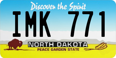 ND license plate IMK771