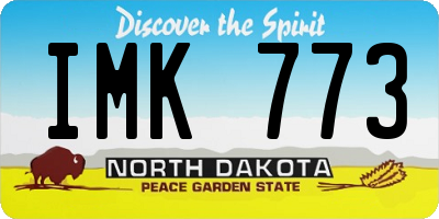 ND license plate IMK773