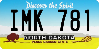 ND license plate IMK781
