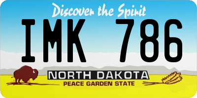 ND license plate IMK786