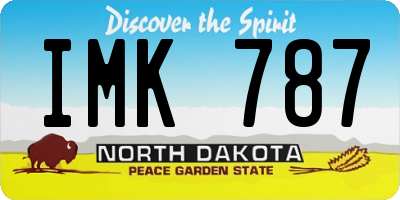 ND license plate IMK787