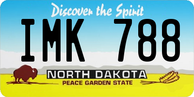 ND license plate IMK788