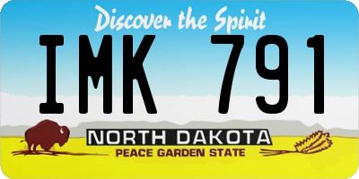 ND license plate IMK791