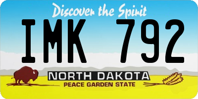 ND license plate IMK792