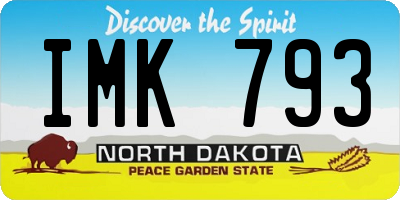 ND license plate IMK793