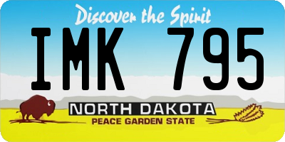 ND license plate IMK795