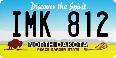 ND license plate IMK812