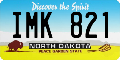 ND license plate IMK821