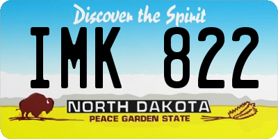 ND license plate IMK822