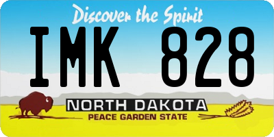 ND license plate IMK828
