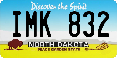 ND license plate IMK832