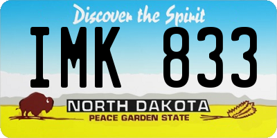 ND license plate IMK833