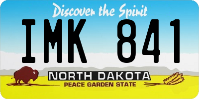 ND license plate IMK841