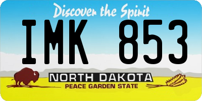 ND license plate IMK853