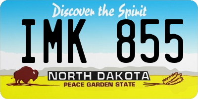 ND license plate IMK855