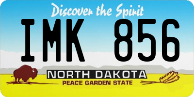 ND license plate IMK856