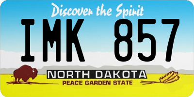 ND license plate IMK857