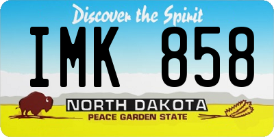 ND license plate IMK858
