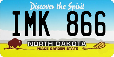 ND license plate IMK866