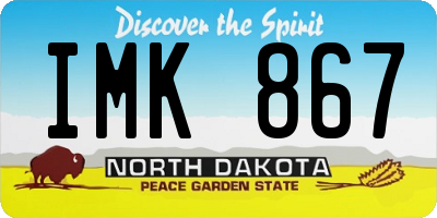 ND license plate IMK867