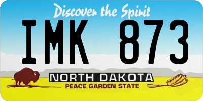 ND license plate IMK873