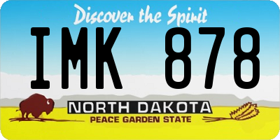ND license plate IMK878
