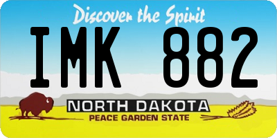 ND license plate IMK882