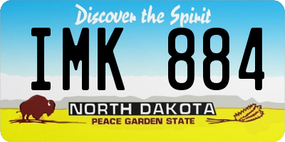 ND license plate IMK884