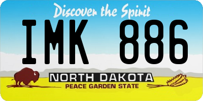 ND license plate IMK886