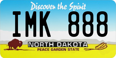 ND license plate IMK888