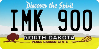 ND license plate IMK900