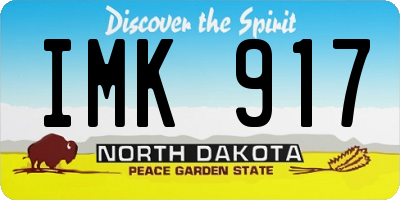 ND license plate IMK917