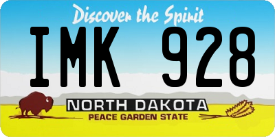 ND license plate IMK928