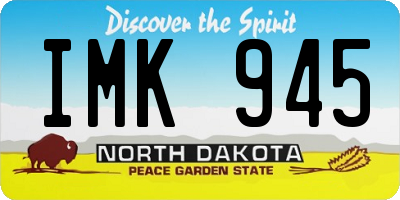 ND license plate IMK945