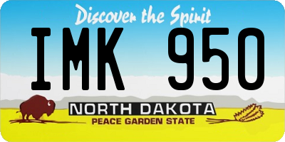 ND license plate IMK950