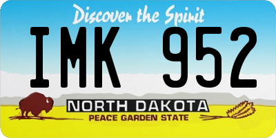 ND license plate IMK952