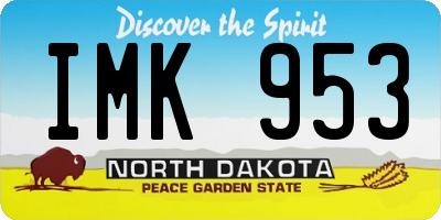 ND license plate IMK953