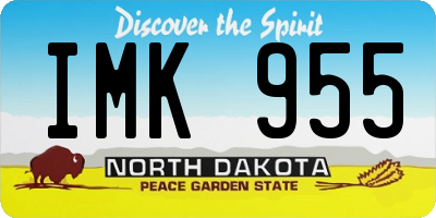 ND license plate IMK955