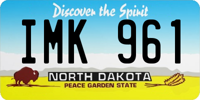 ND license plate IMK961