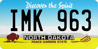 ND license plate IMK963