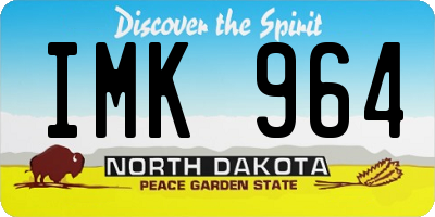 ND license plate IMK964