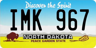 ND license plate IMK967