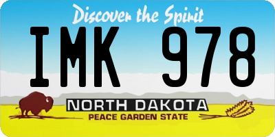 ND license plate IMK978
