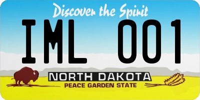 ND license plate IML001