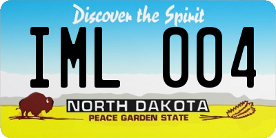 ND license plate IML004