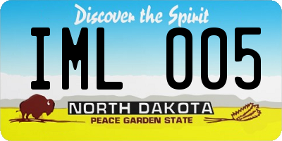 ND license plate IML005