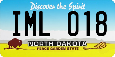 ND license plate IML018