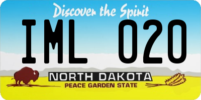 ND license plate IML020
